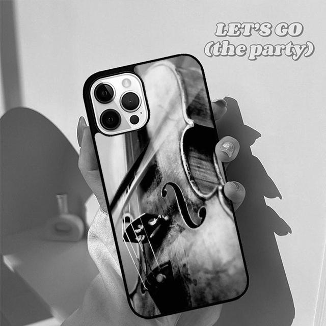 Осенняя гитарная музыка Черный мягкий чехол-бампер для iPhone 17 Air 16 16e 15 12 11 13 14 Pro Max Apple Plus Coque