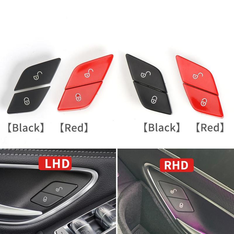 W205 W253 Car Front Door Lock Switch Button Level Central Lock Switch Cover For Mercedes Benz C E GLC Class W213