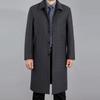 Мужское шерстяное пальто, осеннее мужское шерстяное пальто, зимняя шерстяная длинная куртка, длинное пальто