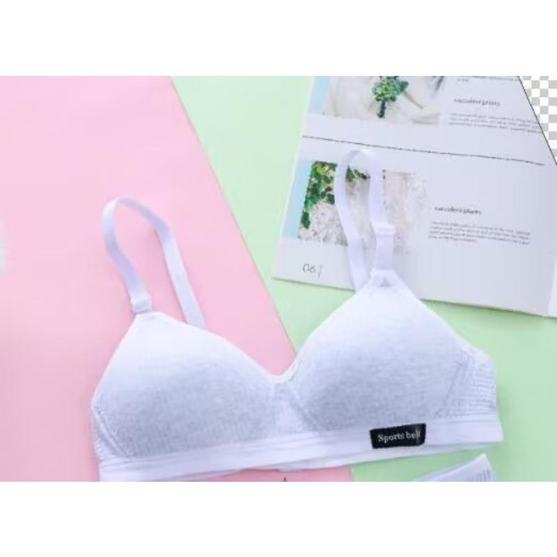 Teenager Girls AB Cup Underwear Ladies Wireless Seamless Grather Bra Girls Breatahble Training Bra