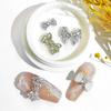10Pcs Alloy Nail Jewelry Hollow Bowknot Sparkling Design Manicure Art Rhinestones for Charming Nails