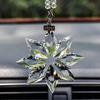 Transparent Crystal Snowflakes Car Pendant Decoration Ornaments Sun Catcher Snowflake Hanging Trim Accessories Christmas Gifts