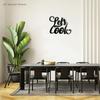 Let's Cook Cursive Word Art – Beautiful Solid Steel Home Décor Room Interior Decoration, and Elegant Metal Art Artwork