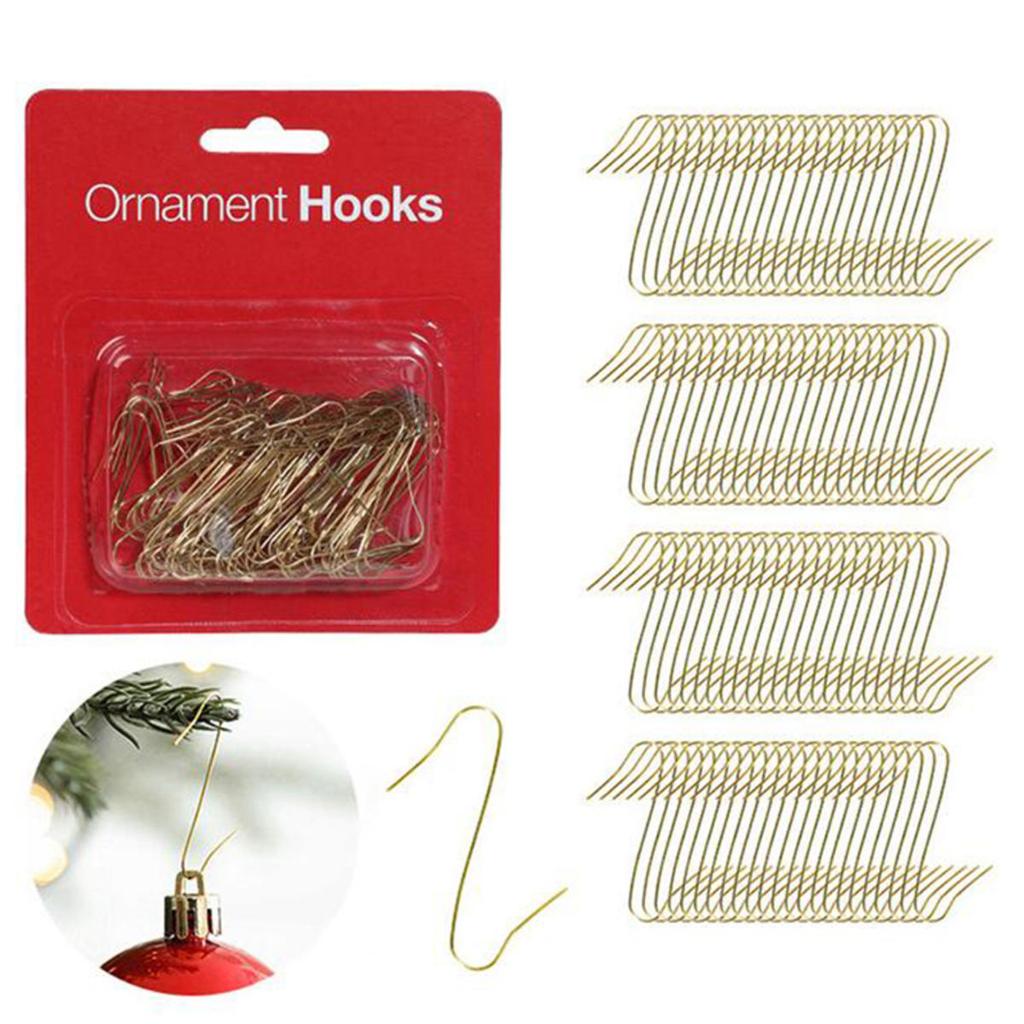 100/150 шт. Крючки для елки, Железные вешалки для украшений, S-образные, C-образные крючки, Подвески в виде рождественских шаров, Украшения для дома, Рождество, Новый год