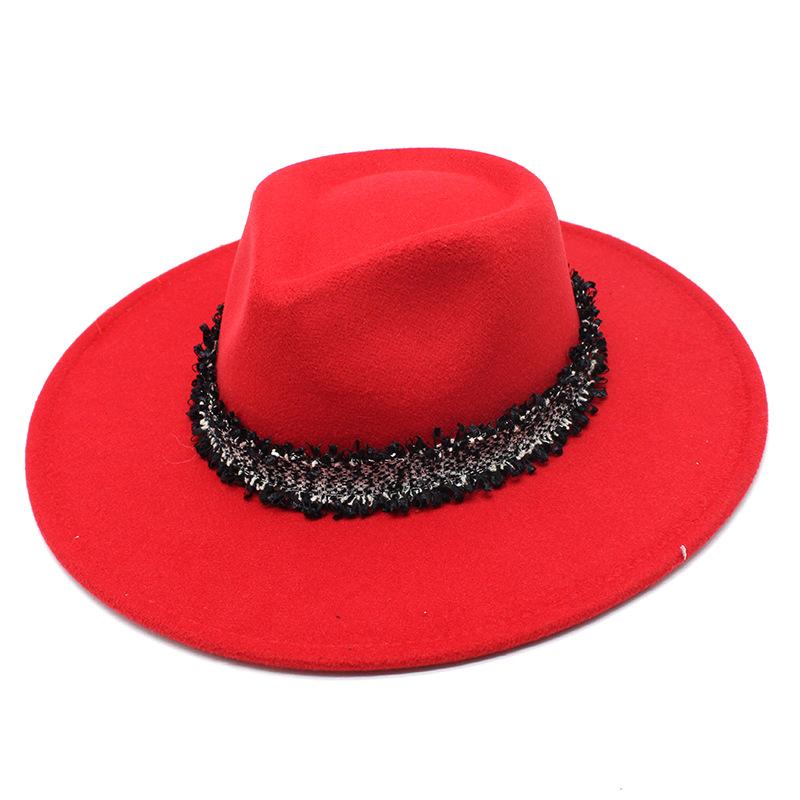 Water Drop Top Jazz Hat, Men'S And Women'S Woolen Hat, Felt Hat