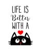 Darling Souvenir Life Is Better With A Burlap Print Kitten Face Wall Decor Pet Lovers Gift Idea-Burlap Print Only