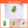 Unique Alloy Cartoon Character Brooch With Colorful Juicy Beverage Aesthetic