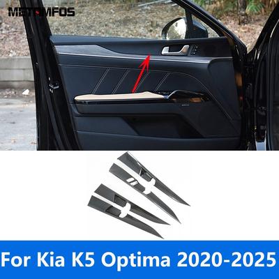 Накладка на панель ручки двери с углублением для Kia K5 Optima DL3 - 2024 2025, отделка из углеродного волокна, аксессуары для интерьера автомобиля