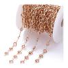 Zircon Chain DIY Bracelet Necklace Making Rhinestone Jewelry Chain Shiny Copper Chain for Craft Supplies