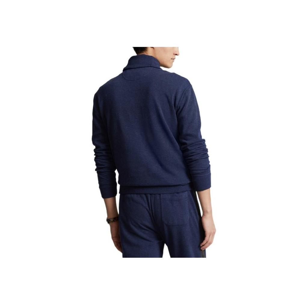 Polo Ralph Lauren Solid Logo Вышитый однотонный трикотажный свитер с круглым вырезом Мужской свитер Темно-синий MNPOKNI16822215-410