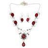 Комплект ювелирных изделий из мозамбикского граната и кварца, колье, 16-18 дюймов