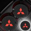 2Pcs Car Interior Accessories Water Cup Coaster Mat for Mitsubishi Outlander Lancer Pajero Interior Decoration Supplies
