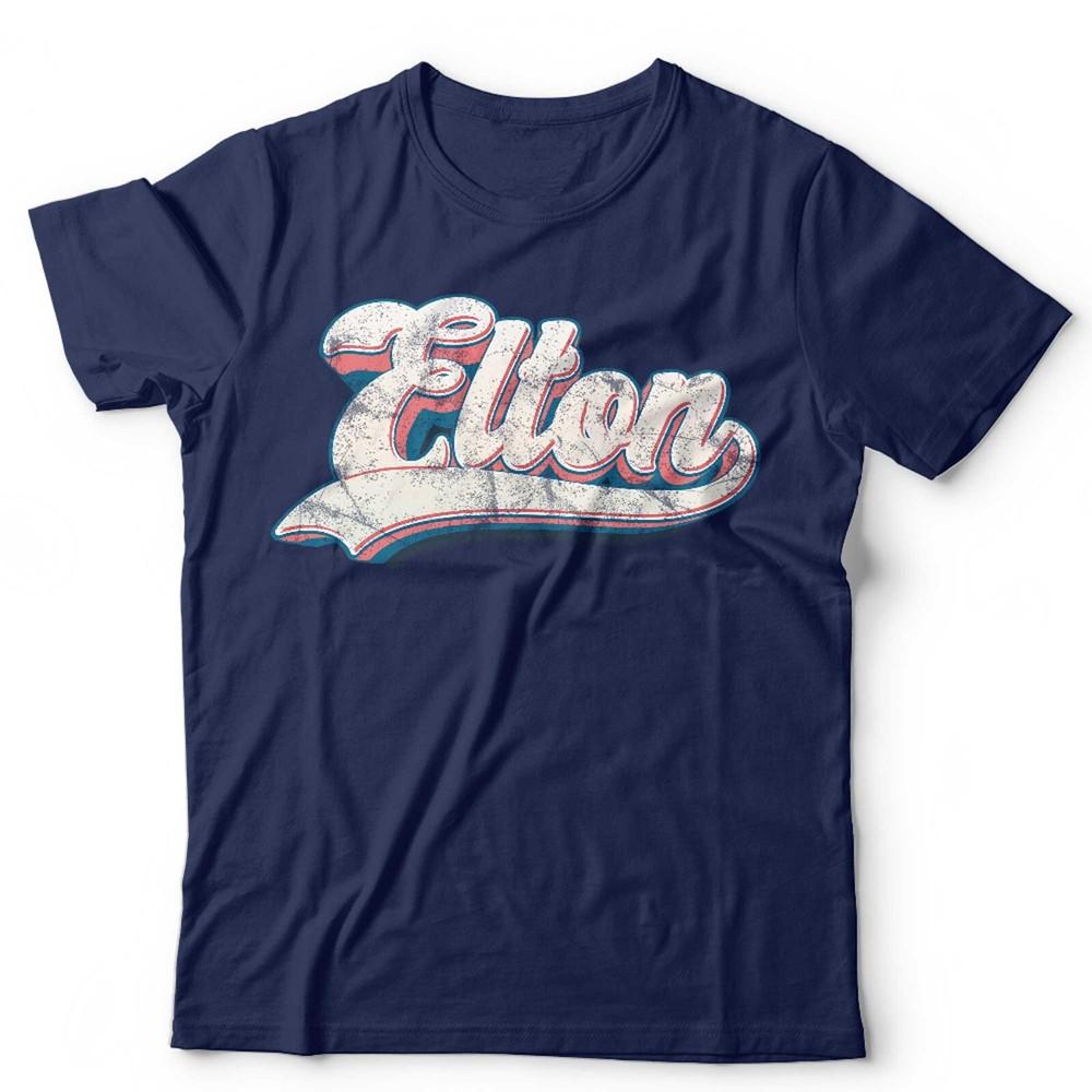 Elton John Tshirt Unisex Retro Logo Vintage RocketUnisex Music Concert Shirt