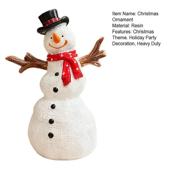 Мини Рождественская елка Фигурка Мультяшный снеговик Полимерная статуэтка Праздничная вечеринка Домашний офис Настольное украшение Орнамент Праздничный подарок