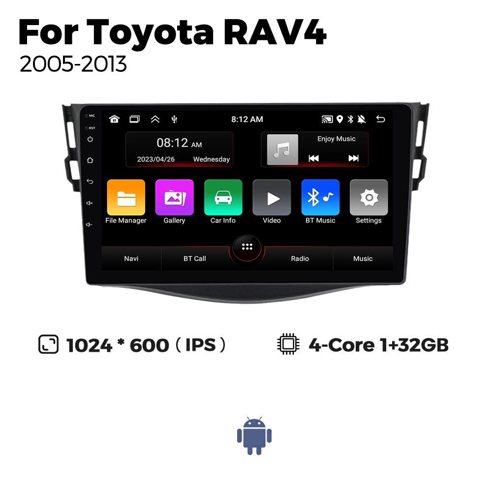 Navifly 2din Android автомобильный радиоприемник мультимедиа видеоплеер GPS навигация для Toyota RAV4 Rav 4 2005-2013 Carplay стерео головное устройство