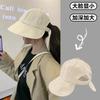 Big Head Circumference Bucket Hat Women's New Sunscreen Sun Hat Can Tie Ponytail Cap Versatile Face Hat