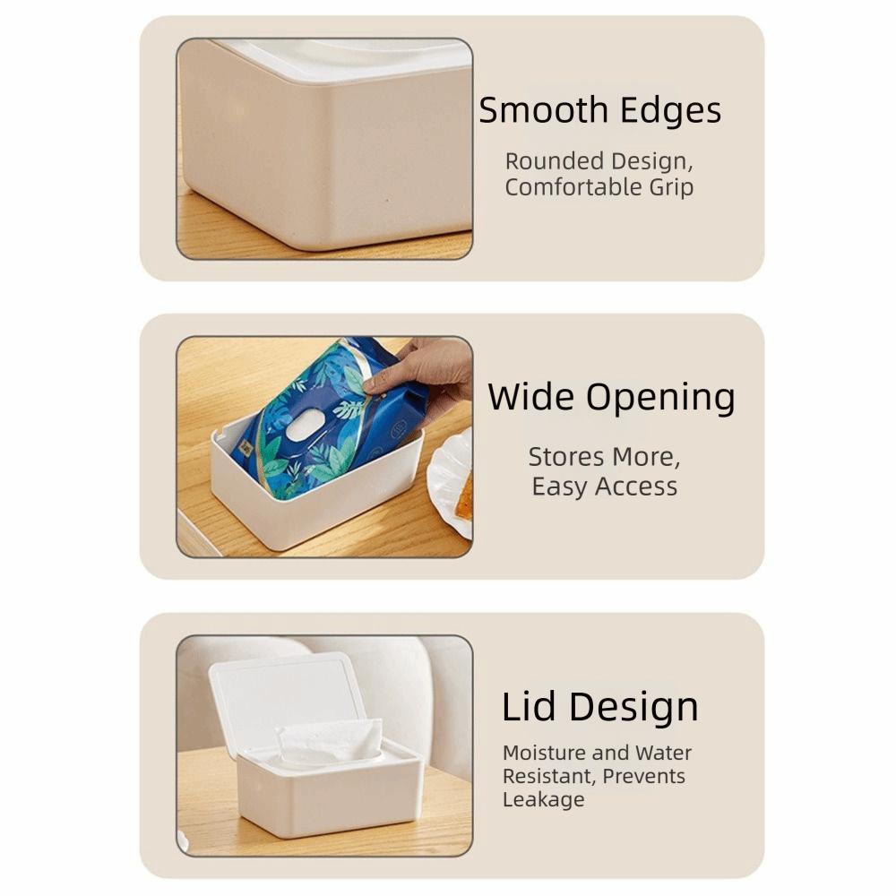 Pull-out Wet Wipes Storage Box With Lid Tissue Dispenser Practical Wet Wipes Container  Living Room