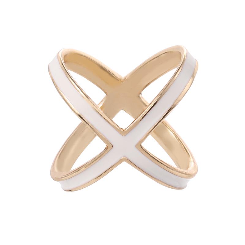 X-Shaped High-End Silk Scarf Buckle: Versatile, Exquisite Women's Accessory for Square Scarves