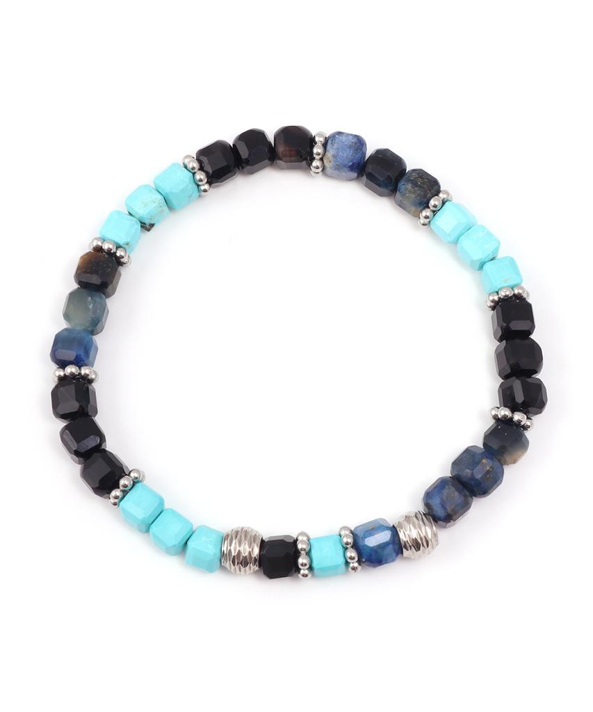 Браслет Polalita Black Türkiye Blue Mix (Plt-Br-073_Bl)