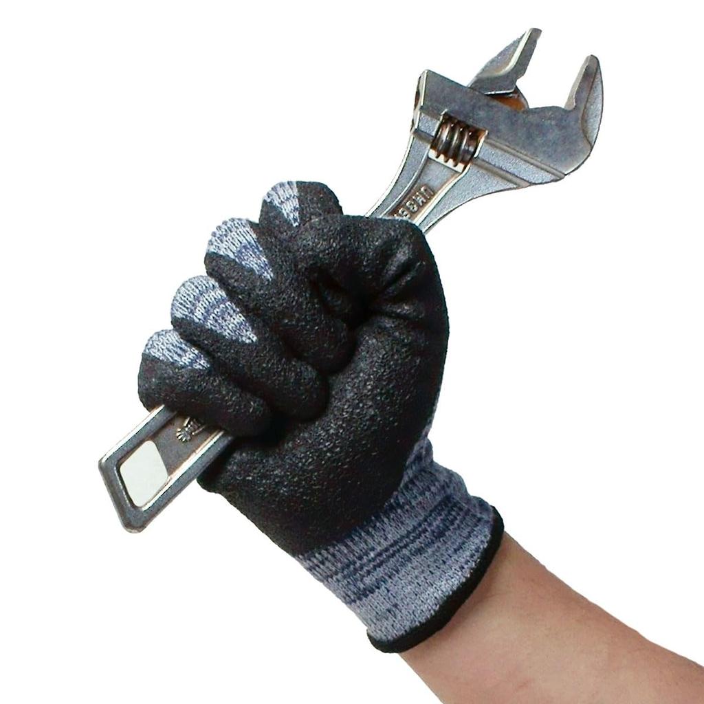 Рабочие перчатки из натурального каучука без подкладки, цвет меланж, размер L, Rubberlex Strong [ACE] [Оптовая покупка] [Упаковка 10 штук] Тыльная сторона, Цвет, L, AG821-10P,