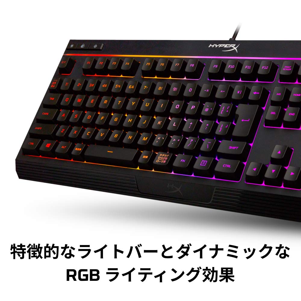 HyperX Alloy Core RGB Gaming Keyboard with Japanese Layout, LED Backlighting, Water Resistance, and a 2-Year Warranty (HX-KB5ME2-JP, 4P4F5AJ#ABJ)