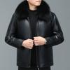Leather Jacket Men's Genuine Leather Men's Winter New Fox Fur Collar Removable Lining Sheepskin Down Jacket Men's Jacket
