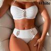 Комплект бикини из Европы и США, модный женский купальник-биники с разрезом