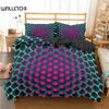Honeycomb Duvet Cover Set Pink Geometry 3D Printed Bedding Set Polyester Cool Style Double Queen King Quilt Cover For Boys Adult