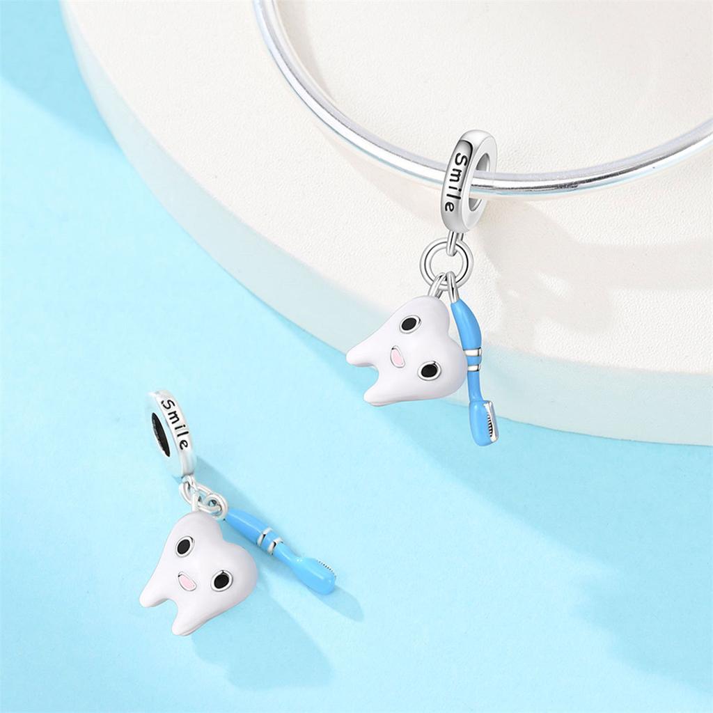 DIY Bracelet Charms Tooth Pill Medicine Box Ambulance Nurse Theme Beads For Jewelry Making