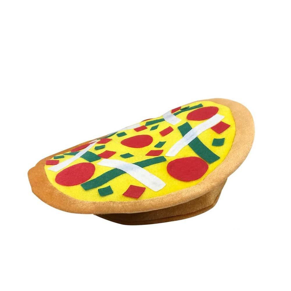 Друзья Шляпа с картошкой фри на Хэллоуин Забавный персонализированный обруч для волос с тако Желтая ткань Креативная шляпа-пицца Вечеринка