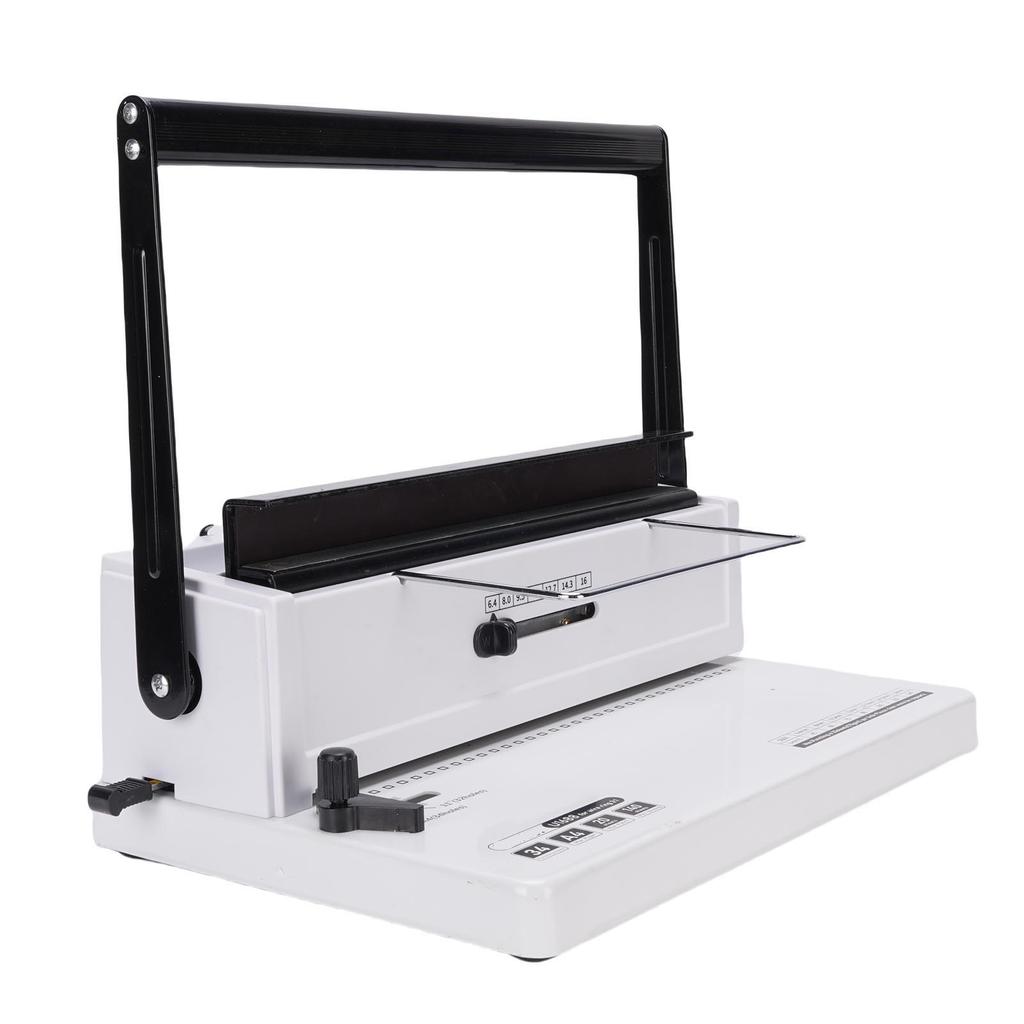 Spiral Binding Machine 20 Sheets Punching 140 Sheet Binding 34 Square Holes Coil Binding Machine with 12Pcs 12mm Coils