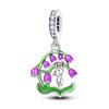 925 Silver Color Four-Leaf Clover Avocado Cactus Green Series Charms Beads Fit 3mm 925  Bracelet Fine DIY Jewelry