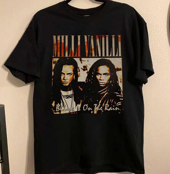 Milli Vanilli Blame It on the Rain tour Unisex T-shirt Full Size S To 5XL MC052 Unisex T-Shirt