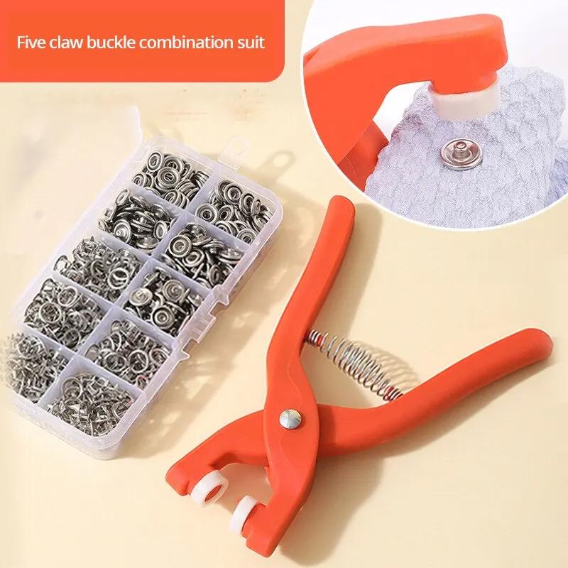 50 Sets Metal Snaps Buttons with Fastener Pliers Press Tool Kit For For Sewing And Crafting DIY Craftsmanship