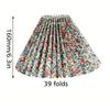 1PC Floral Pleated Lamp Shade Bedroom Pleated Cone Light Cover Elegant Lamp Cover Floor Lamps Fabric Cover Table