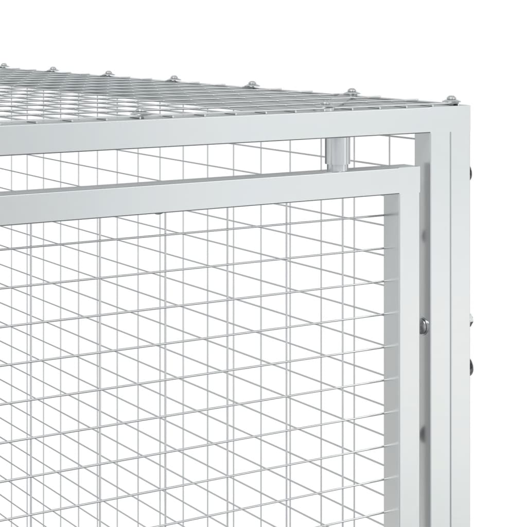 Vidaxl Buda Dla Psa, Z Wybiegiem, Antracytowa, 153X396X110 Cm, Stal