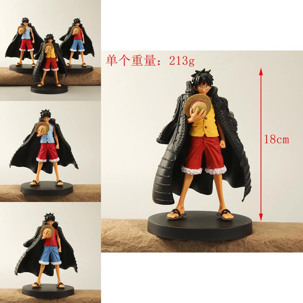Фигурка Луффи из One Piece ПВХ с черным плащом Аниме Коллекционная игрушка для фанатов