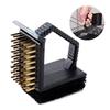 3 In 1 BBQ Triple Barbecue Grill Brush Copper Steel Cleaning Brushes Barbeque Cleaner Kitchen