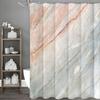 Marble Pattern Shower Curtain, Bathroom Decorative Shower Curtain, Waterproof Shower Curtain with Hooks