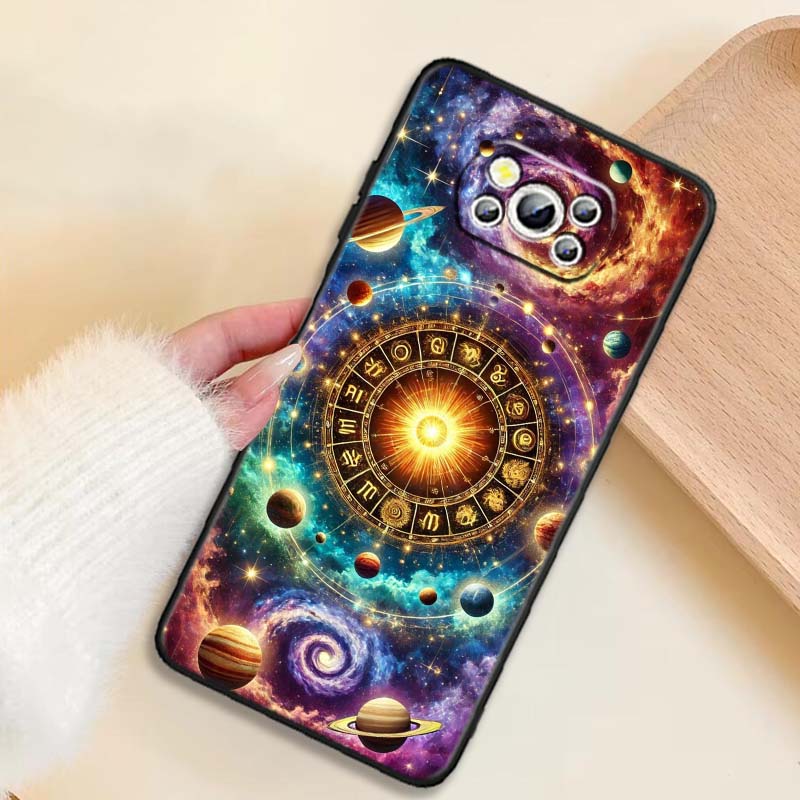Чехол для телефона с рисунком Космическое Звездное Небо Для Xiaomi Mi Poco F3 F4 F5 F6 X3 X4 X5 X6 X7 M3 M4 M5 M6 M7 GT Pro 5G Черный