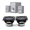 2Pcs 47mm 4 Ohm 15W Full  Speaker Rubber Side NdFeB Magnetic  Portable Loudspeaker Sound Home Theater