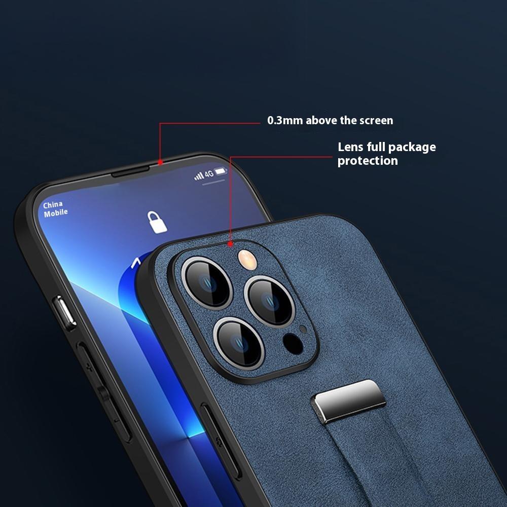 SULADA Серия Fashion для iPhone 16 Pro Чехол Ремешок Подставка Кожаная Задняя Крышка для Телефона