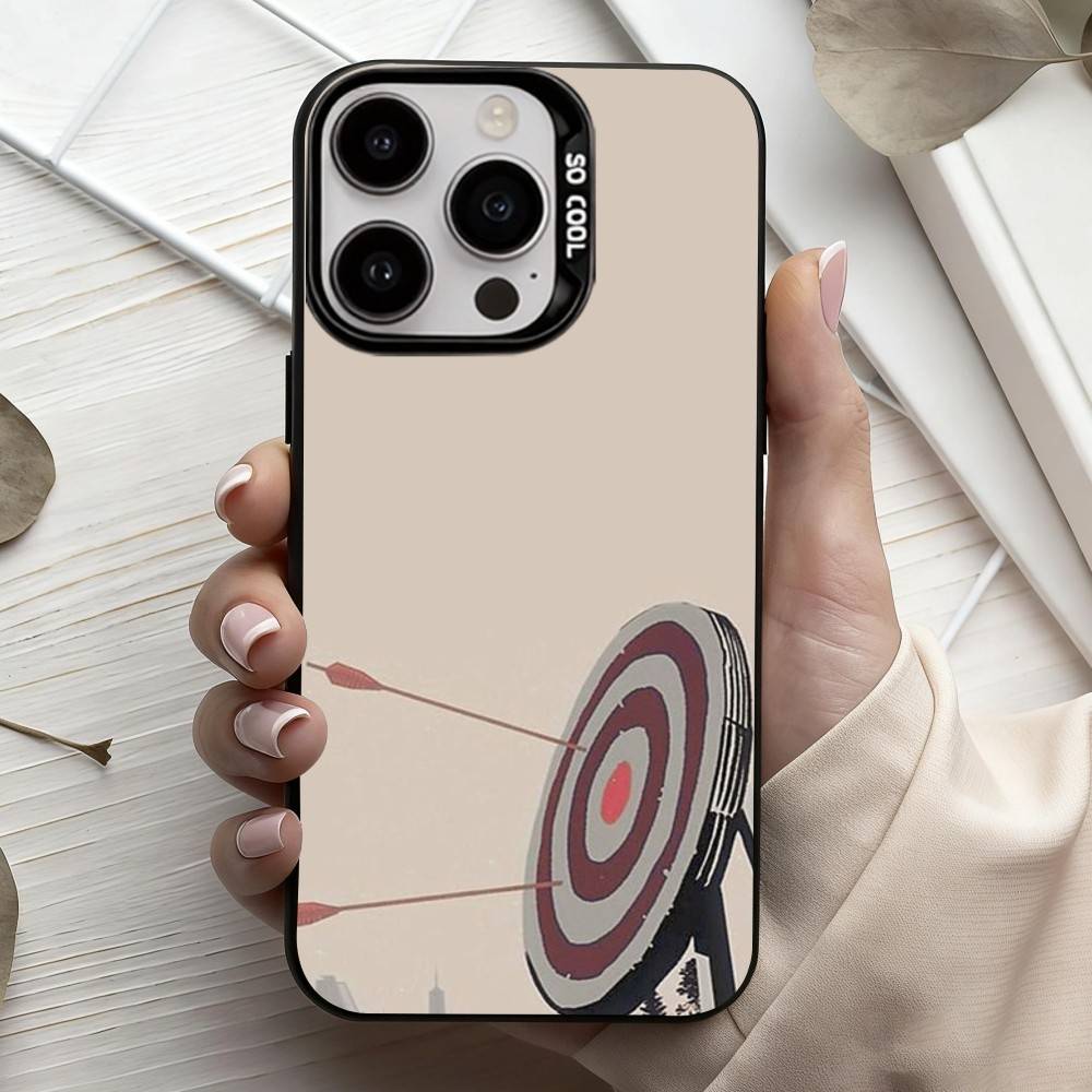 A-Archery S-Sprot Phone Case For iPhone17,16,15,14,13,12,11 Plus,Pro Max Black Candy silver phone case