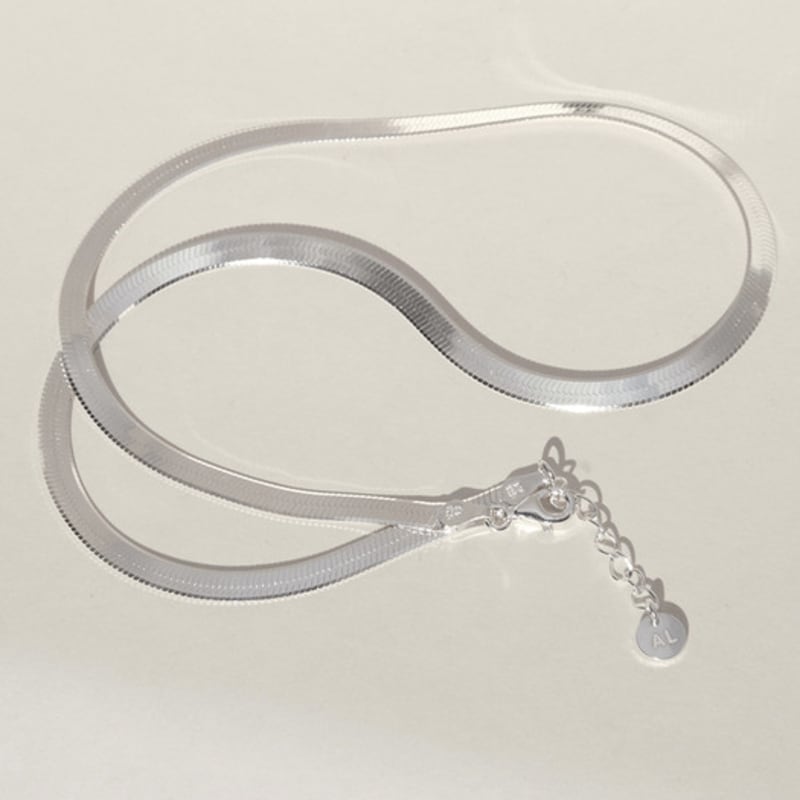 Еще одно колье-цепочка «Змея» 4 мм (silver925)(2color)