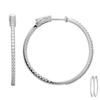 [R3618] - Silver Hoop Earrings 'Cristal Plénitude' Silver White (rhodium) - 35mm - 2mm