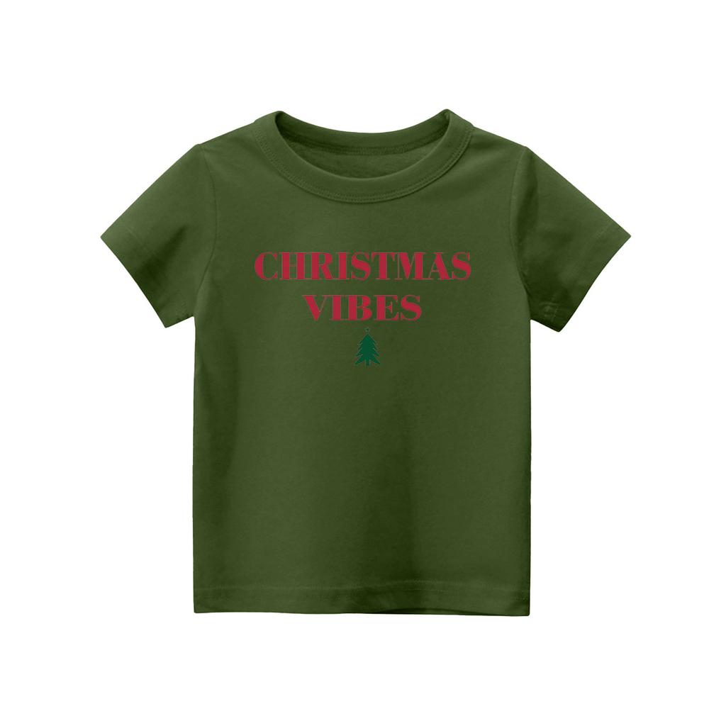 Christmas Day Toddler Girl Boy T-Shirts Kids Top Boys And Girls Printed Short Sleeved T-shirt