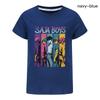 KPOP Охотники на демонов Детская аниме футболка SAJABOYs Мультяшная с коротким рукавом Летняя детская футболка для мальчиков и девочек Мультяшная одежда