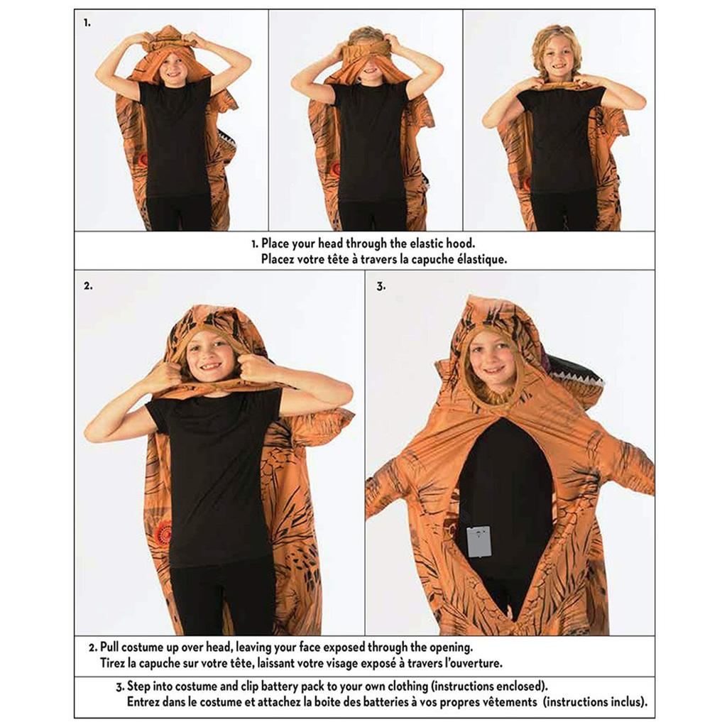 Mskikefly Inflatable Tyrannosaurus Rex Dinosaur Costume for Cultural Unisex Adult Performance Prop Halloween, Christmas, Festivals, Events, Parties,