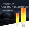 USB Flash Flame Atmosphere Light Портативный светодиодный светильник Flame Candle Lights Лампа для книг Внешний аккумулятор Освещение для кемпинга Декоративное освещение для спальни