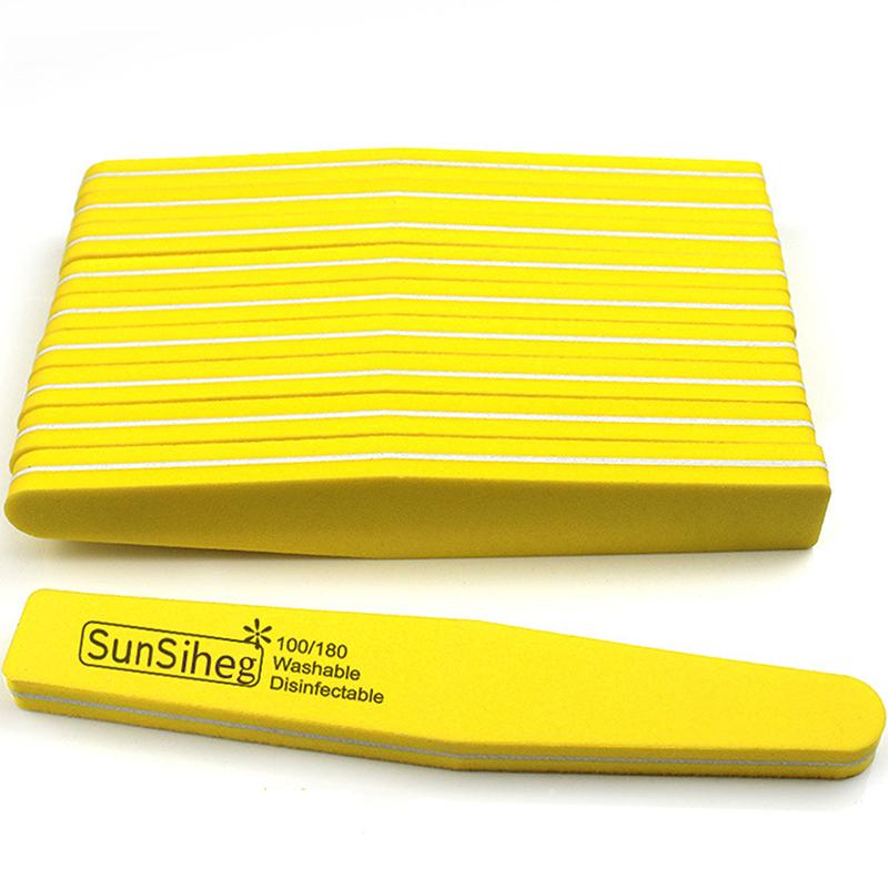 10Pcs Double-Sided Nail File Blocks Colorful Sponge Polish Buffing Sanding Buffer Strips Polishing Pedicure Manicure Tools